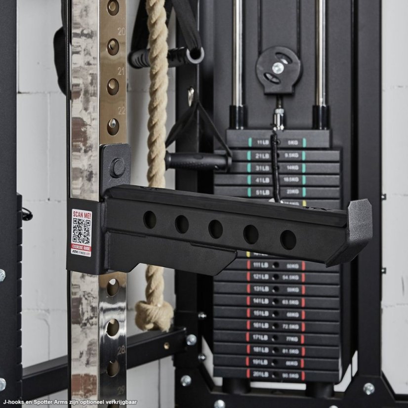 Multifunkčný posilňovací stroj ATX LINE Dual Pulley FTO-600, 2 x 90 kg tehlové závažia
