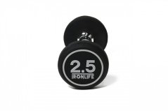 Pogumovaná jednoručná činka IRONLIFE 2,5 kg
