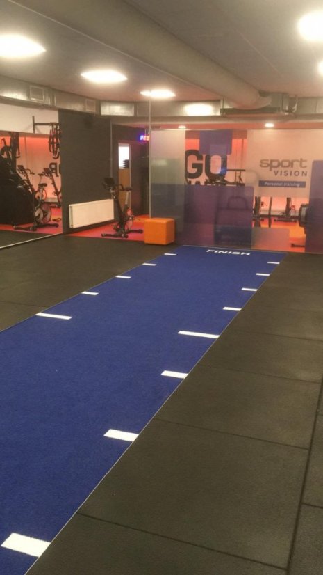 Sprint Track; Heavy Start & Finish, značky po 1bm, tl. 13 mm, světle šedá, 1 m²