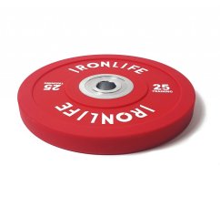 Uretánový disk IRONLIFE Bumper Competition 25 kg, červený