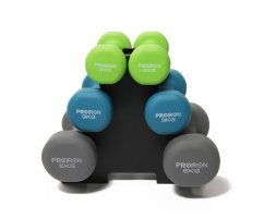 Sada jednoručních činek PROIRON 2 - 5 kg + stojan