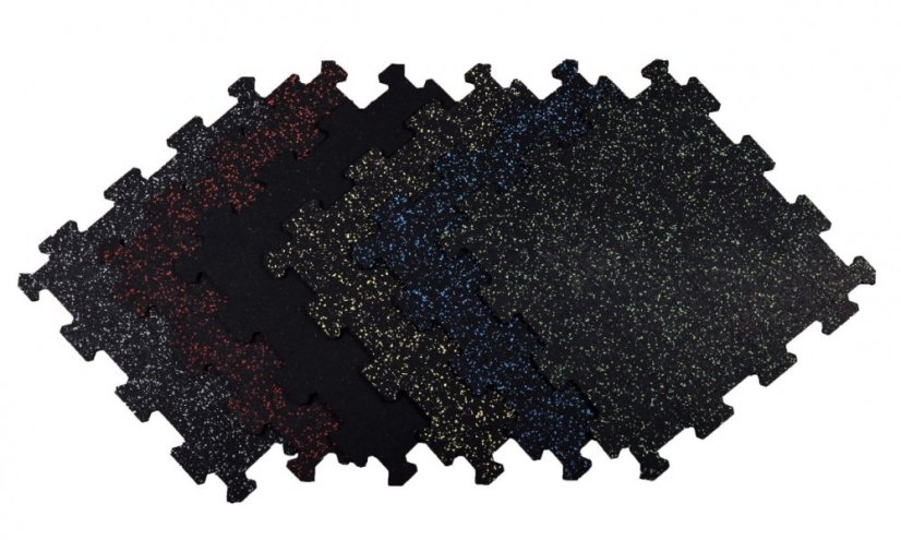 TRUESTEEL; Dvojvrstvová gumová podlaha do fitness - Tloušťka podlahy: 485x485x20 mm, EPDM: 5%, barva: zelená