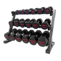 Sada pogumovaných činiek PROIRON 3 - 28 kg (10 párov + stojan Long)