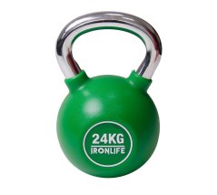 Kettlebell urethanový IRONLIFE 24 kg, ZELENÝ