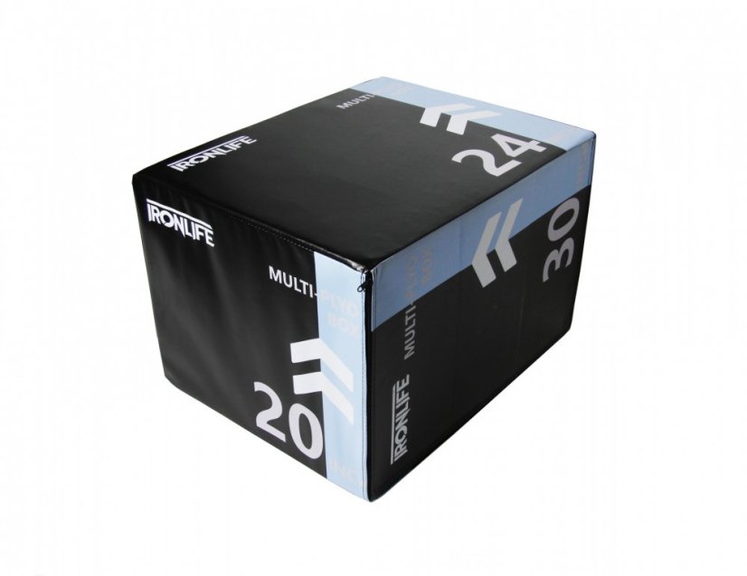 Plyometrický penový blok IRONLIFE Soft Plyo Box 75 x 60 x 50 cm, čierny