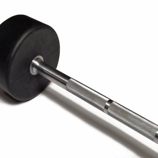 Rubber straight barbell IRONLIFE 40 kg