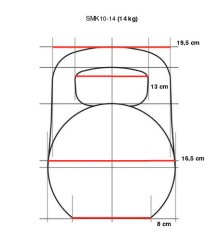 Urethane kettlebell IRONLIFE 14 kg