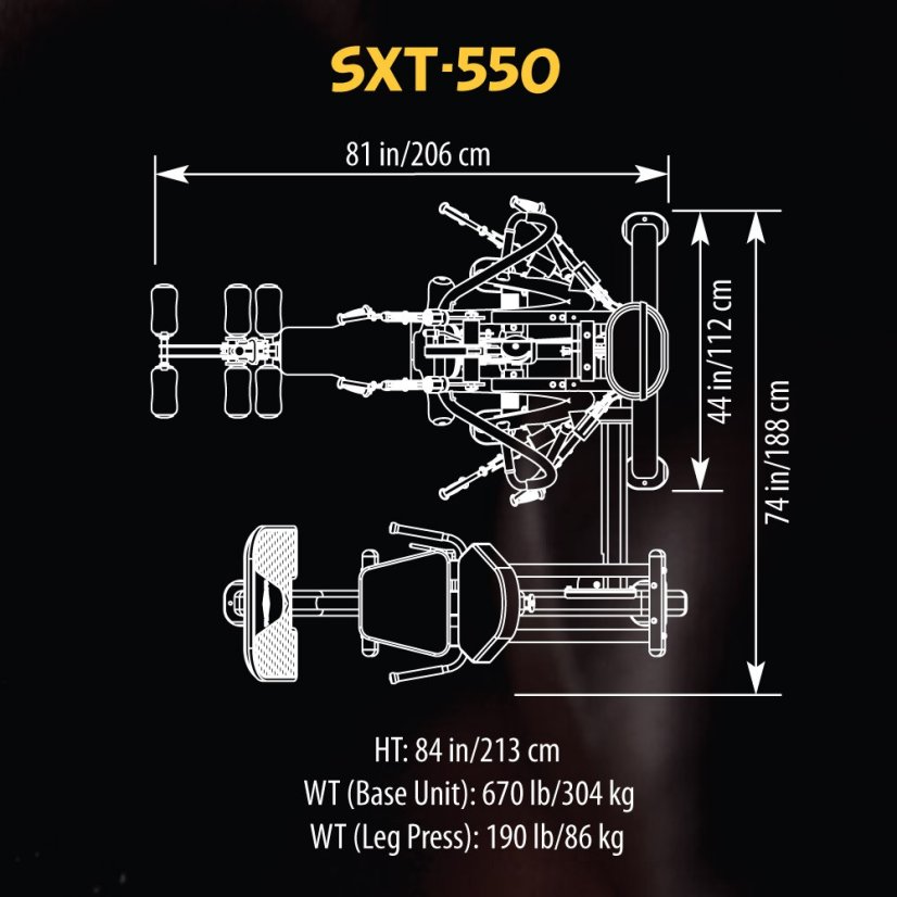 TUFF STUFF; Homegym SXT-550 vrátane SXT-LP