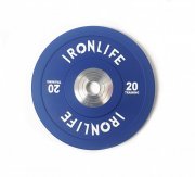 Urethane disc IRONLIFE Bumper Competition 20 kg, blue