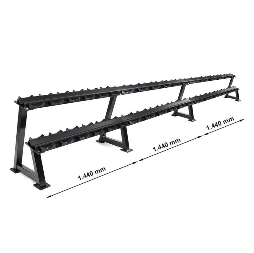 Rozšírenie k stojanu na činky ATX LINE 144 cm čierny, 6 párov