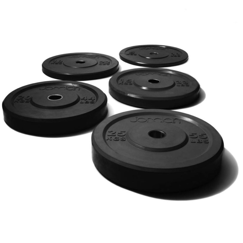 JORDAN Nárazníkový kotúč pogumovaný, 25 kg, otvor 50 mm