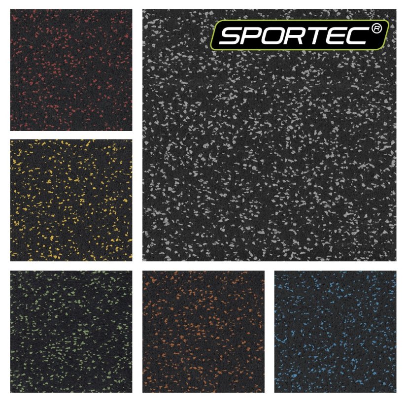 Podlaha SPORTEC COLOR 6 mm s 10% žíhaním - Varianta: SPORTEC; Color 10% EPDM, 6 mm, modrá