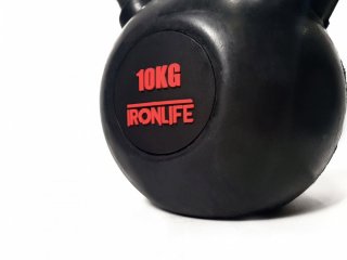 Kettlebell IRONLIFE 10 kg, rubberized