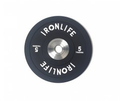 Uretánový disk IRONLIFE Bumper Competition 5 kg, čierny