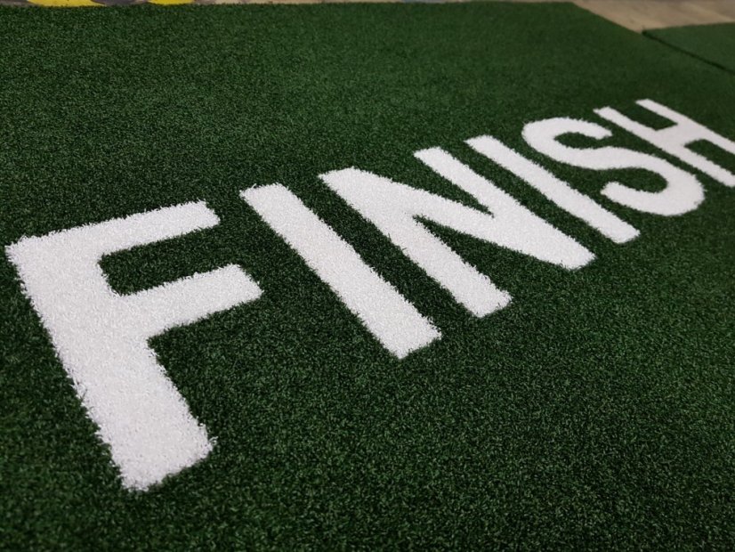 Sprint Track; Heavy Start & Finish, značky po 1bm, tl. 13 mm, světle šedá, 1 m²