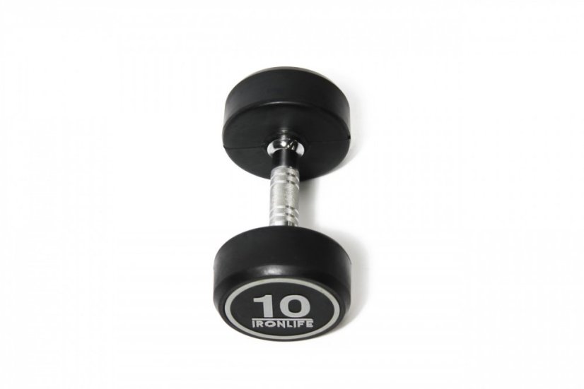Pogumovaná jednoručná činka IRONLIFE 10 kg