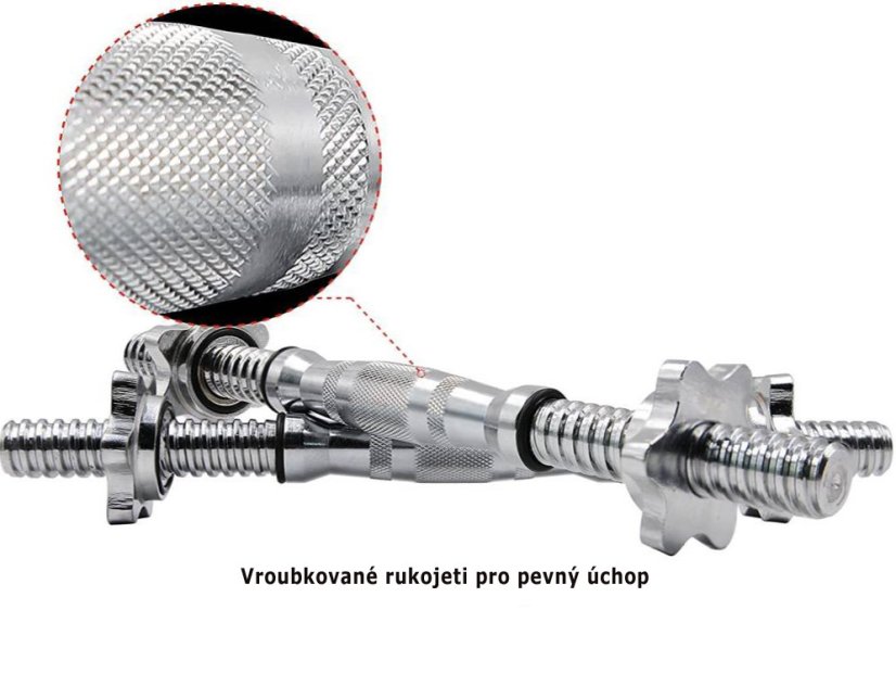 Vroubkovaná rukojeť