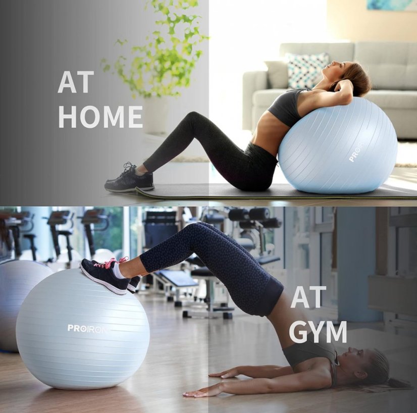 PROIRON Yoga Ball - 75 cm, LIGHT BLUE
