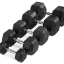 Jednoručná činka HEXA ATX LINE 27,5 kg, pogumovaná + chróm