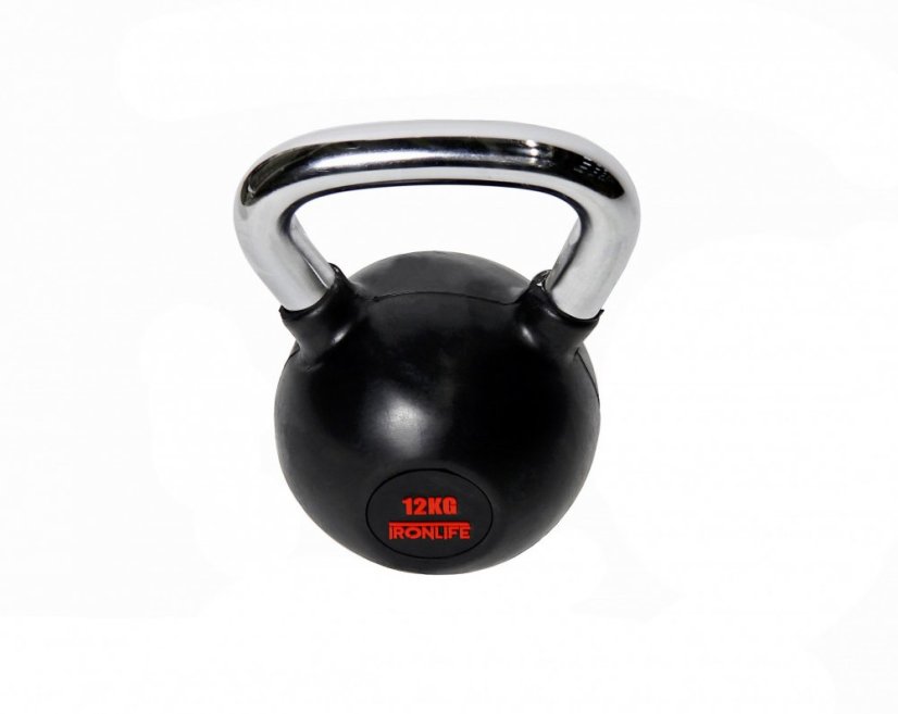 Kettlebell IRONLIFE 12 kg, pogumovaný
