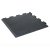 Rohová gumová platforma 1 x 1 m, tloušťka 30 mm, BLACK MAT