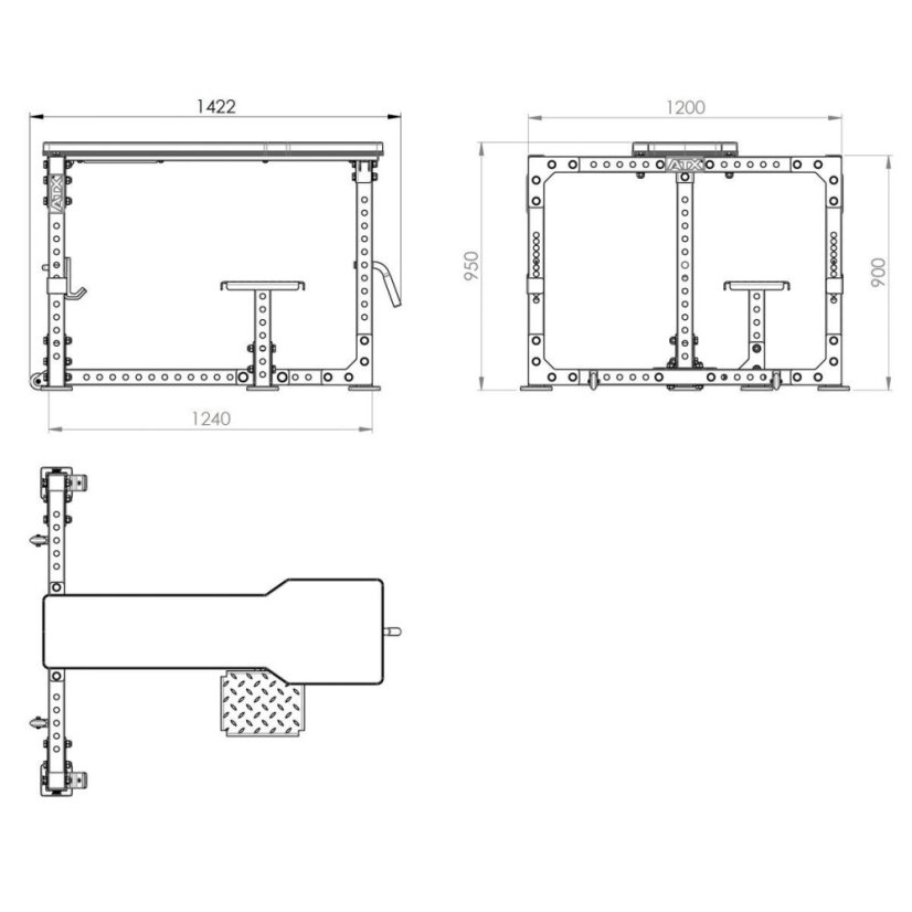 Lavička ATX LINE Seal Row Bench
