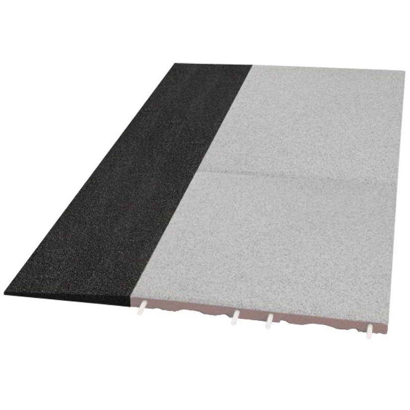 Rovný koncový profil SPORTEC 100 x 25 cm, 4,7 kg - Varianta: Koncový profil 1000 x 250 mm, černá