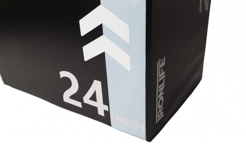 Plyometrický penový blok IRONLIFE Soft Plyo Box 75 x 60 x 50 cm, čierny