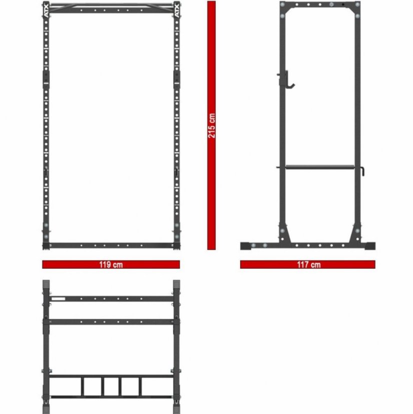 Power Rack ATX rozmery
