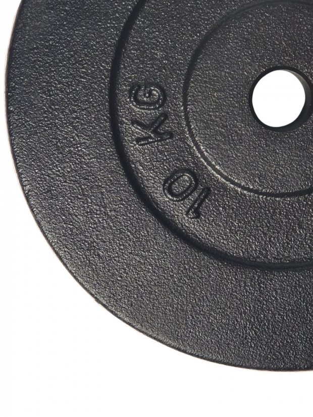 Činka s liatinovým kotúčom ARSENAL 10 kg, otvor 26 mm, ČIERNA