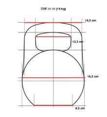 Uretánová činka IRONLIFE 16 kg