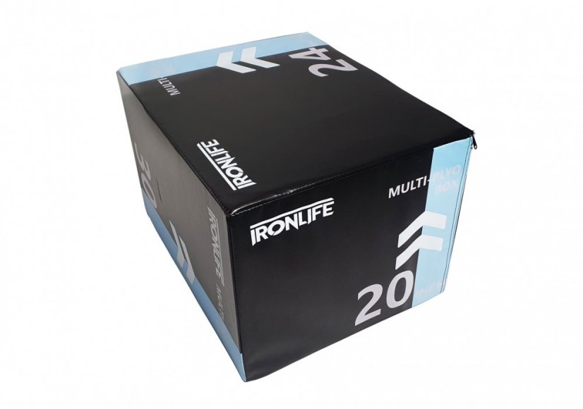 Plyometrický penový blok IRONLIFE Soft Plyo Box 75 x 60 x 50 cm, čierny