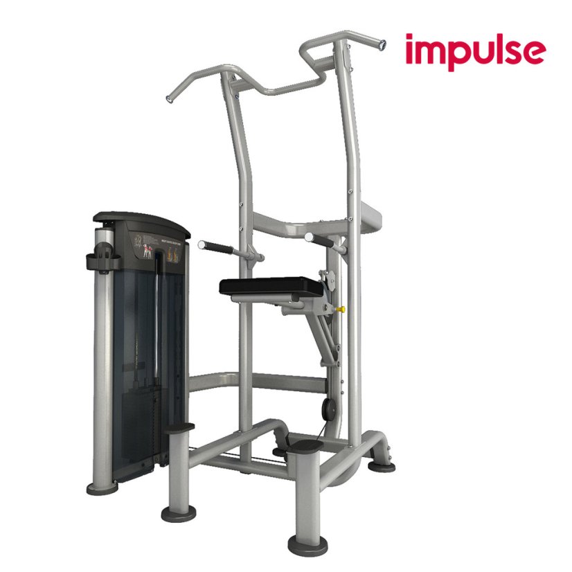 Posilovací stroj IMPULSE Chin/Dip Combo - Varianta: Posilovací stroj Chin/Dip Combo 134 kg