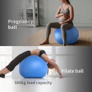 PROIRON Yoga Ball Embos - 65 cm, tmavomodrá