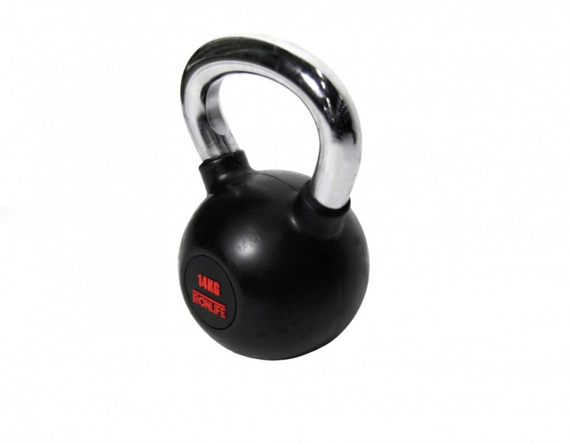 Kettlebell IRONLIFE 14 kg, pogumovaný