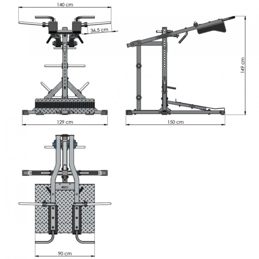 ATX LINE Lever Arm Squat PRO - Viking Press