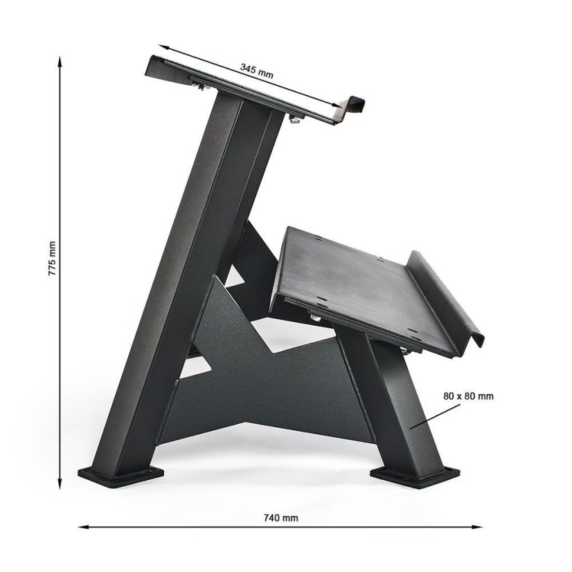 Predĺženie pre stojan na činky HEXA ATX LINE čierny, 125 cm