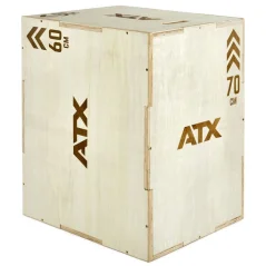 Nepravidelná bedna ATX LINE Plyobox Barbell Club 50 x 60 x 70 cm, přírodní dřevo