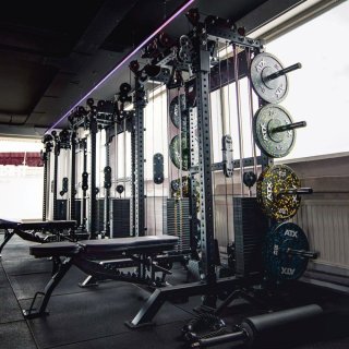 Posilovací stojan ATX LINE; Multi Pull Half Rack mit, 2 x 110 kg