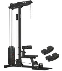 Kombinovaná horní/spodní kladka ATX LINE, cihličkové závaží 115 kg + přídavné závaží