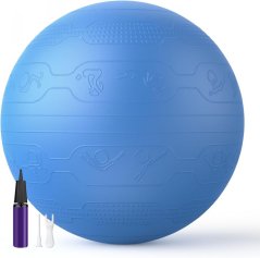 PROIRON Yoga Ball Embos - 65 cm, tmavomodrá