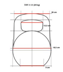 Kettlebell urethanový IRONLIFE 20 kg, FIALOVÝ