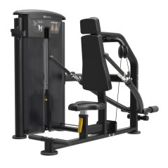 Posilovací stroj triceps v sedě IMPULSE Seated Dip - černý rám + černé čalounění