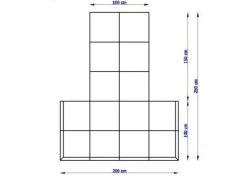 ATX LINE; Tréninková platforma pryžová pro stojany Power Rack 2 x 2,5 m, tl. 30 mm - B