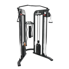 Multifunkčný posilňovací stroj INSPIRE; Functional Trainer, tehličkové závažie (2 x 75 kg)