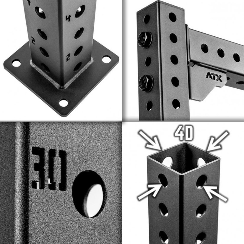 Monkey Rack s instalací do zdi BASIC ATX - Varianta: Monkey Rack s instalací do zdi ATX BASIC1, 1 sektor, výška 246cm