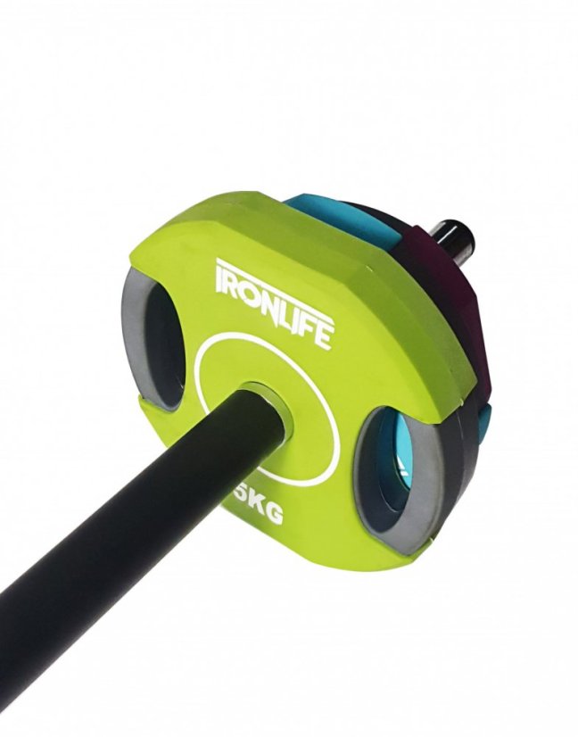 Posilovací tyč s kotouči