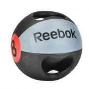 Lopta Medicinball REEBOK 8 kg s dvojitým úchopom - s rukoväťami