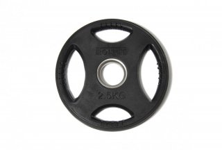 Olympijský disk IRONLIFE Premium Rubber 2,5 kg, otvor 50 mm, čierny
