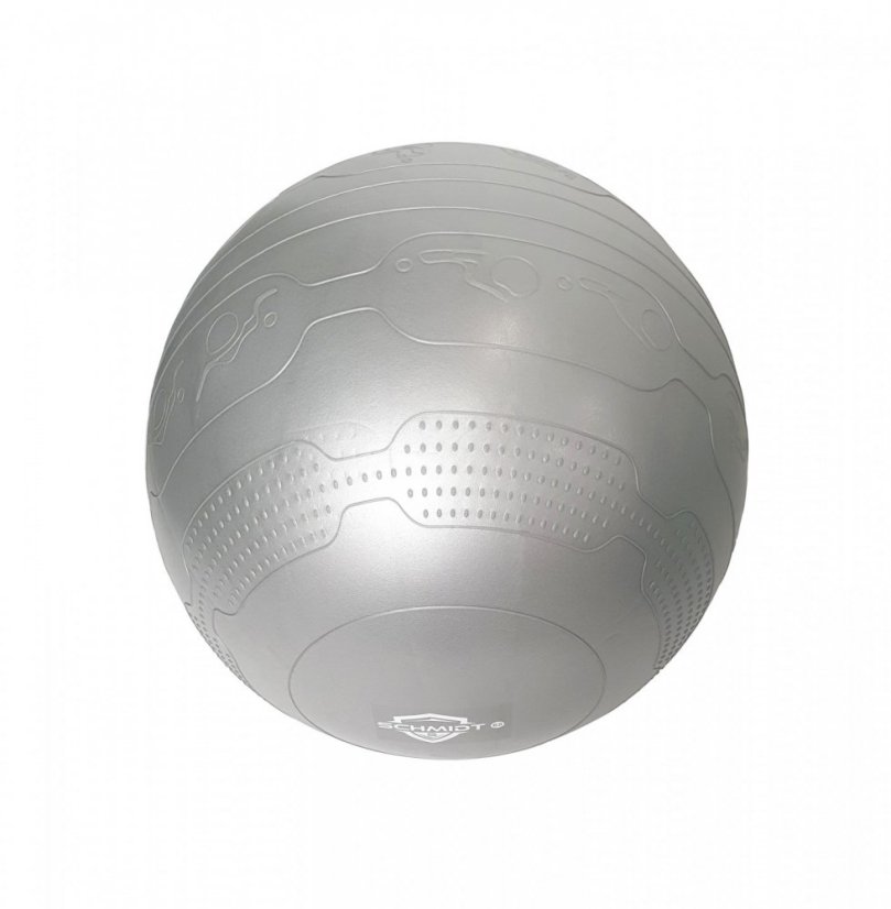 Gymnastická lopta IRONLIFE 65 cm, STRIEBORNÁ